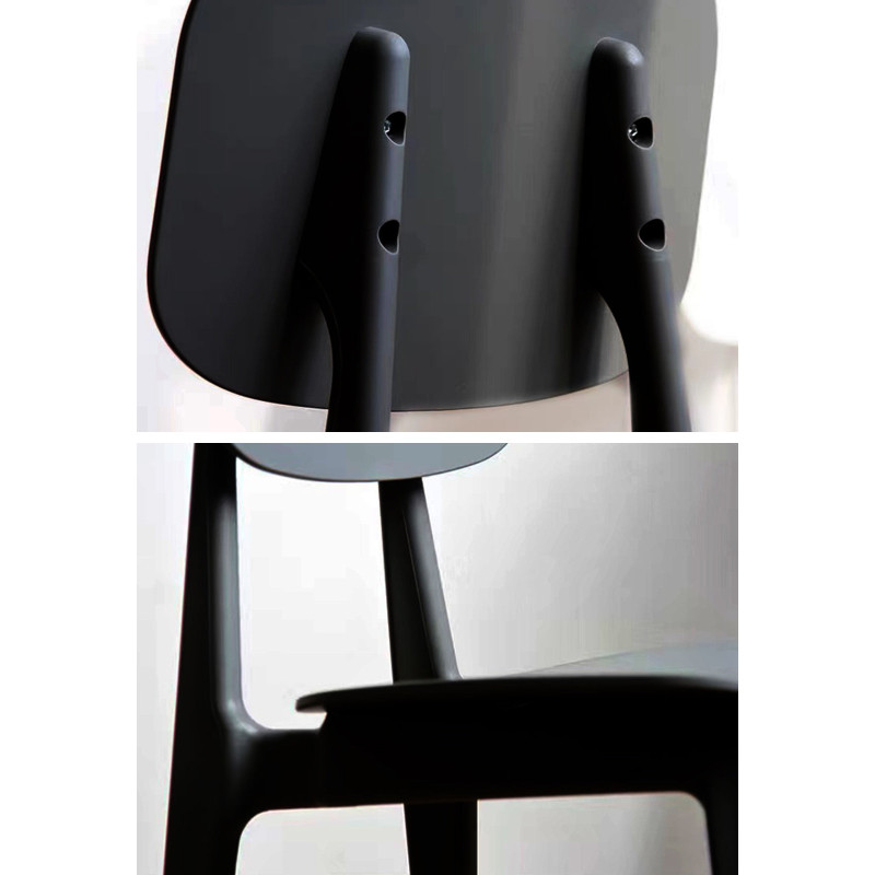 Lot de 4 chaises scandinaves noires modernes et confortable
