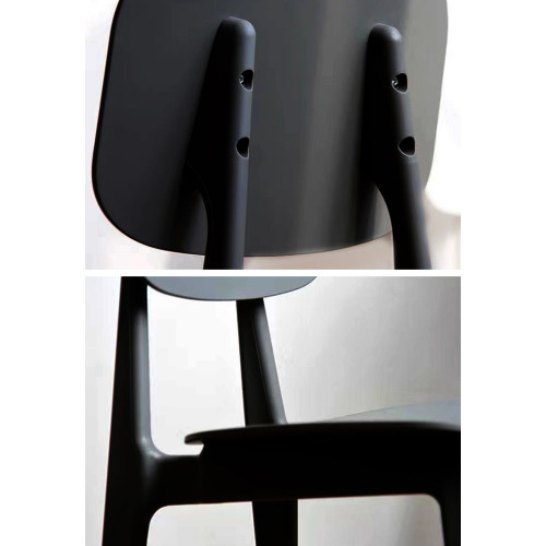 Lot de 4 chaises scandinaves noires modernes et confortable