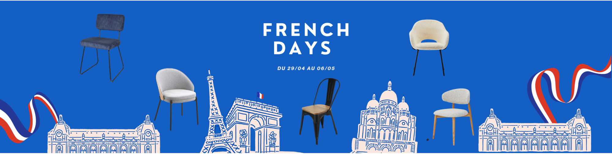 Soldes d'été KOSMI : Chaises, Tabourets & Tables en Promotion jusqu'à -50%