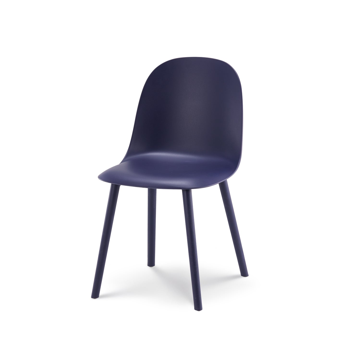 Chaise design MILO bleue pétrole en résine
