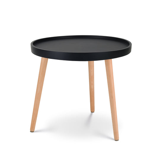 Table basse ronde JOANA couleur noire style scandinave