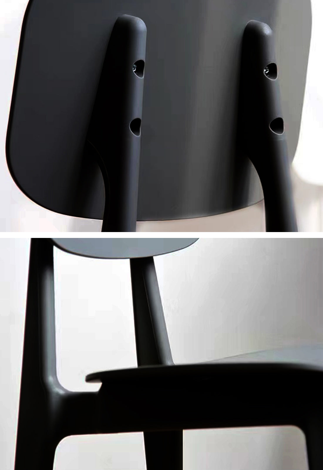 Lot de 4 chaises scandinaves noires modernes et confortable