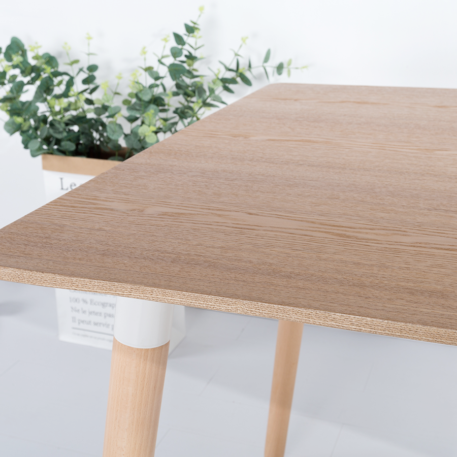 Table style scandinave 120 x 80 cm avec pieds et plateau bois