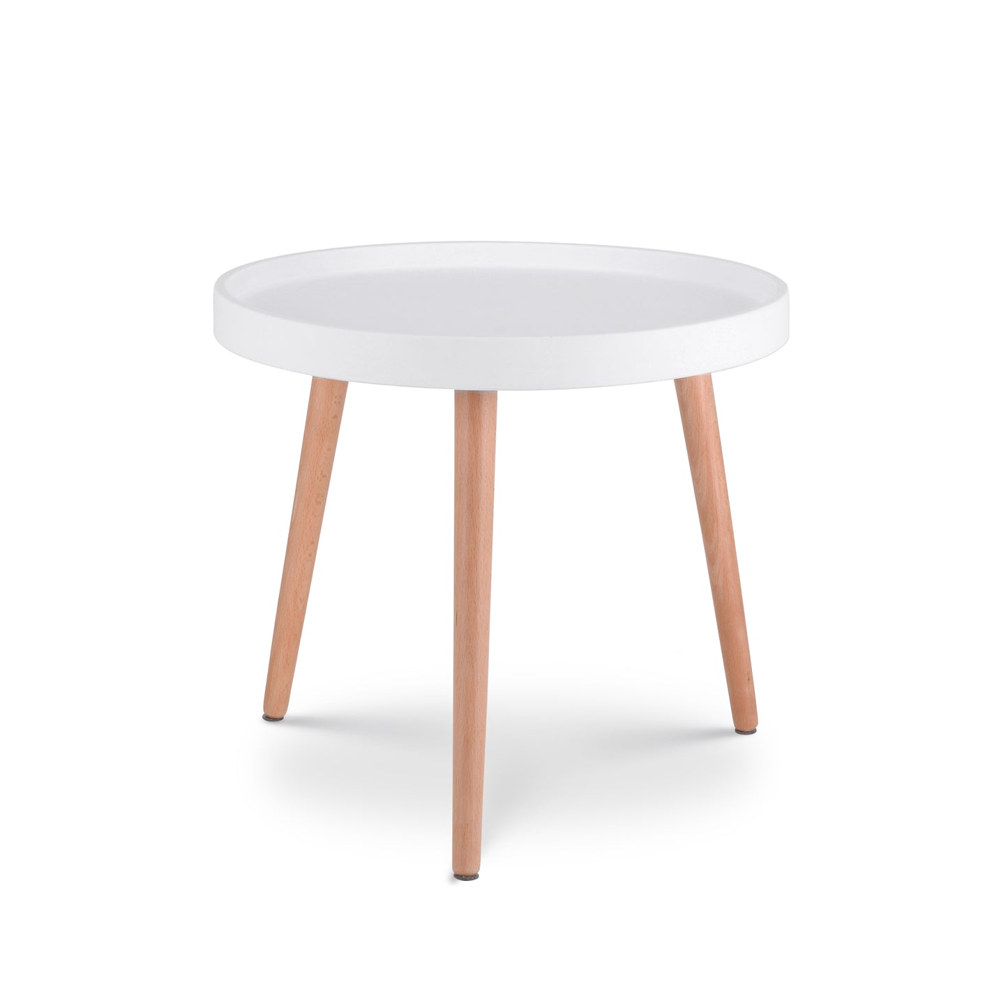 Table basse ronde JOANA couleur blanche style scandinave